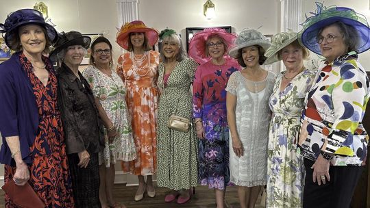 Photo by Teresa Kendrick Guests who attended the Civic Club’s Afternoon Tea embraced tradition with lace and Floral dresses, hats and fascinators.