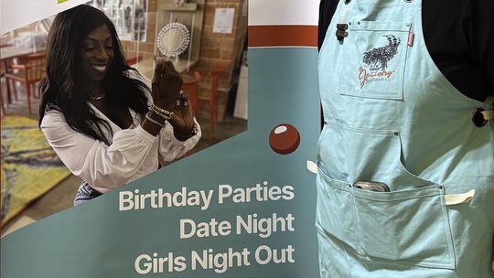 Sonia Davis from Houston spreads love with a jewelry making party at Deer Creek. Photo by Teresa Kendrick