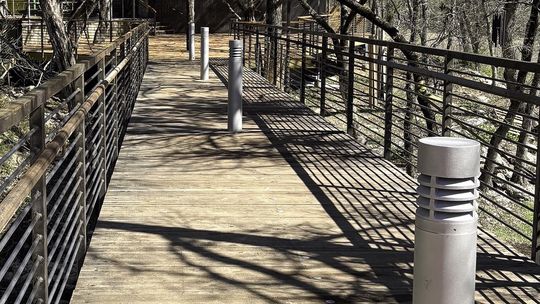 A newly completed bridge spans a portion of the Cypress Creek watershed. Photo by Teresa Kendrick