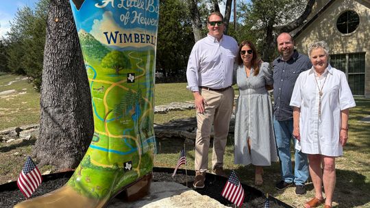 New boot sculpture joins the Wimberley landscape