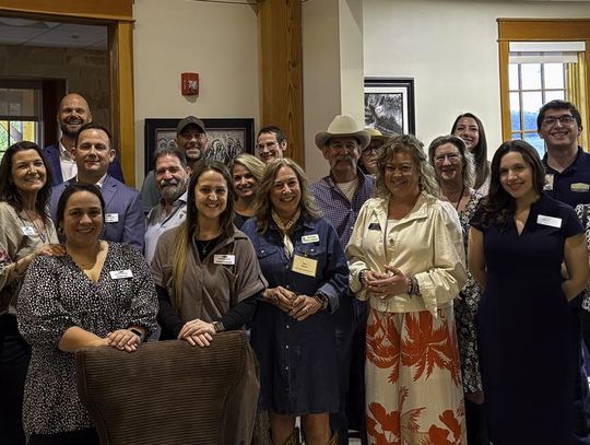 Photo by Teresa Kendrick Sonora Bank of Wimberley hosted last week’s Chamber Mixer.