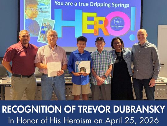 Dripping Springs honors 12-year-old whose actions helped save neighbor's life