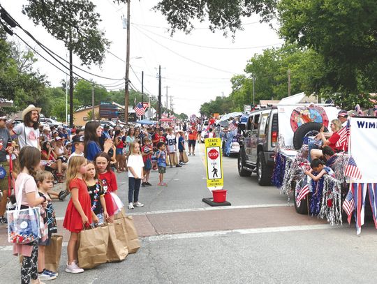 Getting ready for Wimberley’s Fourth of July parade