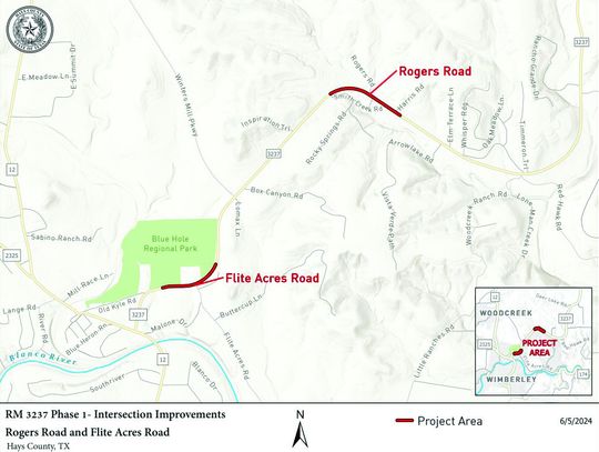 Hays County to begin RM 3237 intersection safety improvements