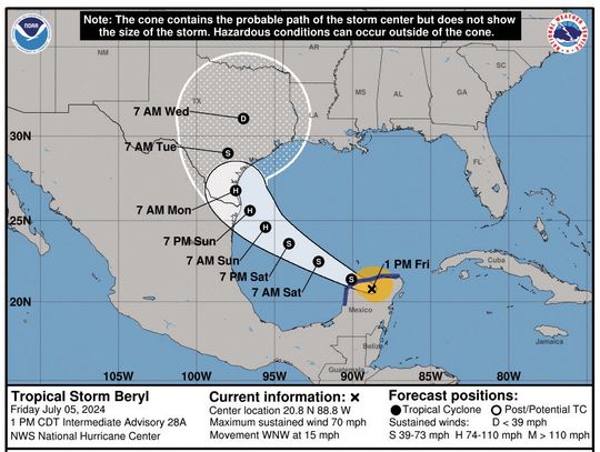 Hurricane Beryl hits coast, skirts Hill Country