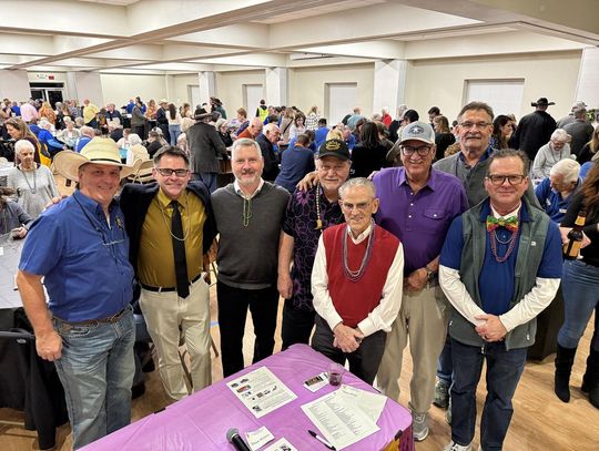Photo by Gary Barchfeld The 4th Degree Knights of Columbus Planning Committee is hard at work to make their annual Mardi Gras Casino Night another success. Some of the volunteers picture here, left to right, are Dan Pitcher, James Svetlik, Derek Ripp, Dennis Parma, Bill Kammerer, Joe Oldham, Jim Hen