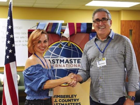 New officers for Wimberley Toastmasters