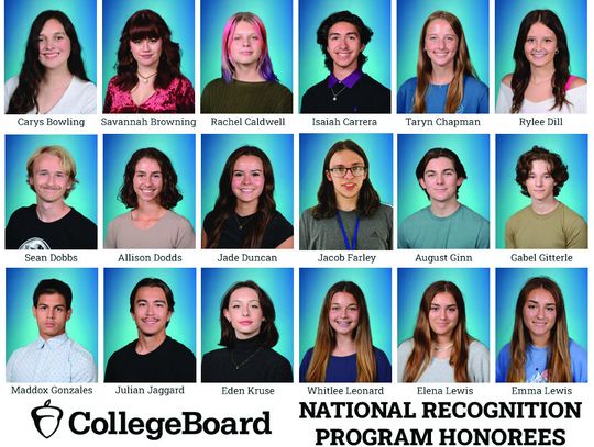 WHS students recognized in four College Board categories