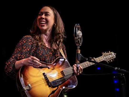 Photo by Rodney Bursiel Wimberley native Sarah Jarosz performing at a 2023 Stars over Wimberley Concert at the Wimberley Playhouse.