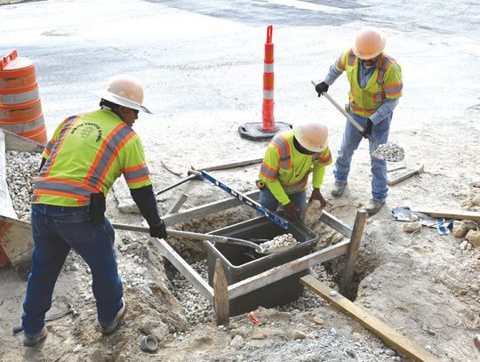 Work progresses at the intersection of FM3237 and RR12