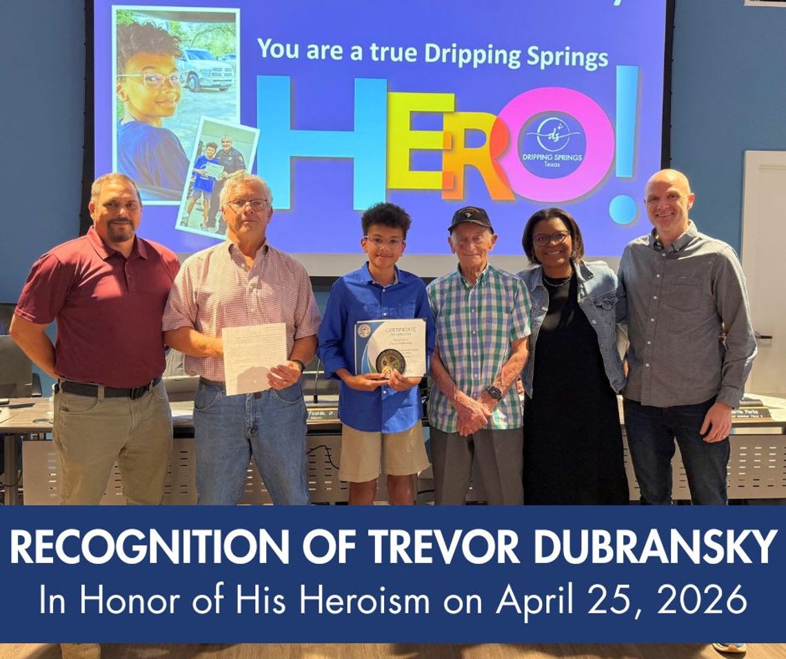 Dripping Springs honors 12-year-old whose actions helped save neighbor's life Dripping Springs honors 12-year-old whose actions helped save neighbor's life