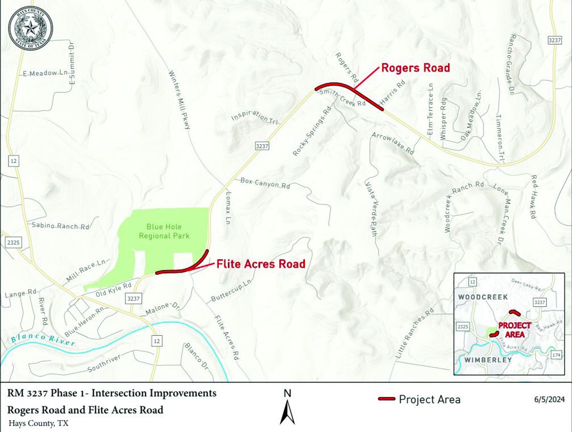 Hays County to begin RM 3237 intersection safety improvements