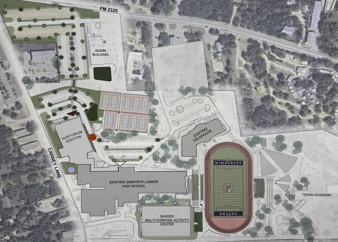 Heritage trees to be removed for WISD Bond improvements Submitted site plan On the map, the red circle next to the planned Auditorium Addition shows where trees number 1, 2 and 3 will be removed. The blue circle adjacent to the Shaded Pavilion shows the location of heritage tree number 4.