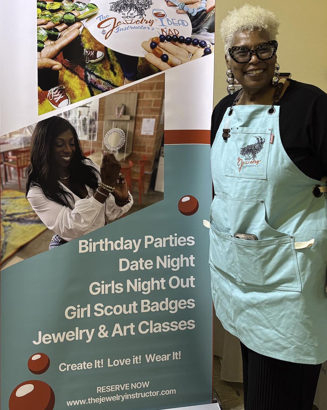 Jewelry and Jazz Valentine Social celebrates love Sonia Davis from Houston spreads love with a jewelry making party at Deer Creek. Photo by Teresa Kendrick