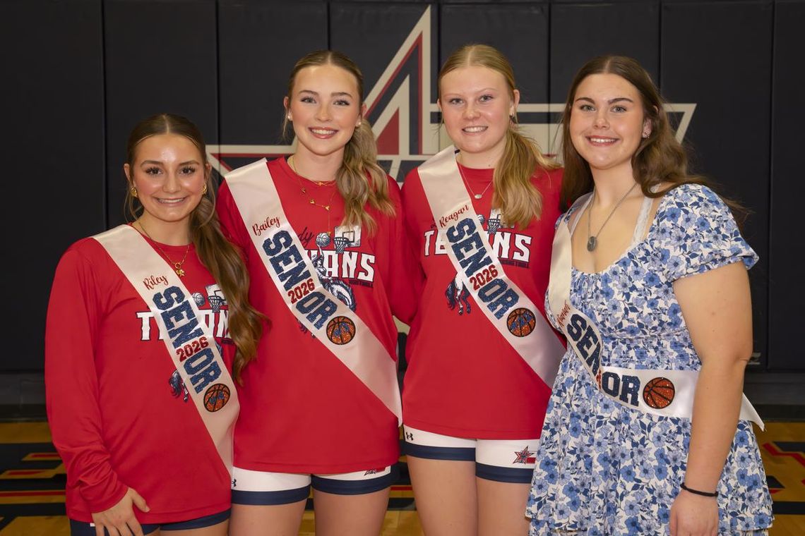 Photo by Julie Albini/albini.smugmug.com Lady Texans defeat Bandera to represent District 26 in the 4A Division playoffs. Pictured are, left to right, Riley Mauk, Bailey Whitten, Reagan Olmer, and Rianah Jackson.
