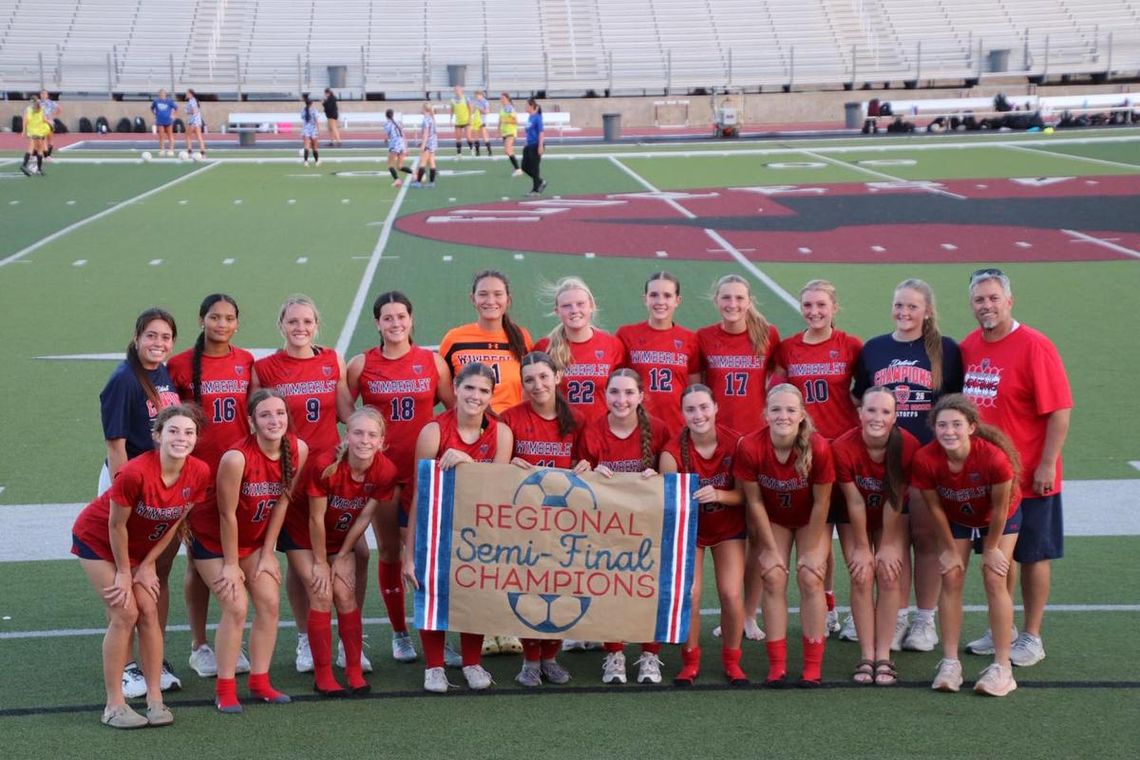 Lady Texans play for regional championship Photo submitted by Wimberley ISD The Texans celebrate their 8-0 win over the Ingleside Mustangs in the regional semifinals. Wimberley will face Corpus Christi London in the regional finals.
