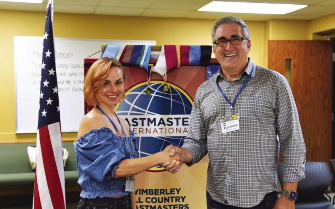 New officers for Wimberley Toastmasters