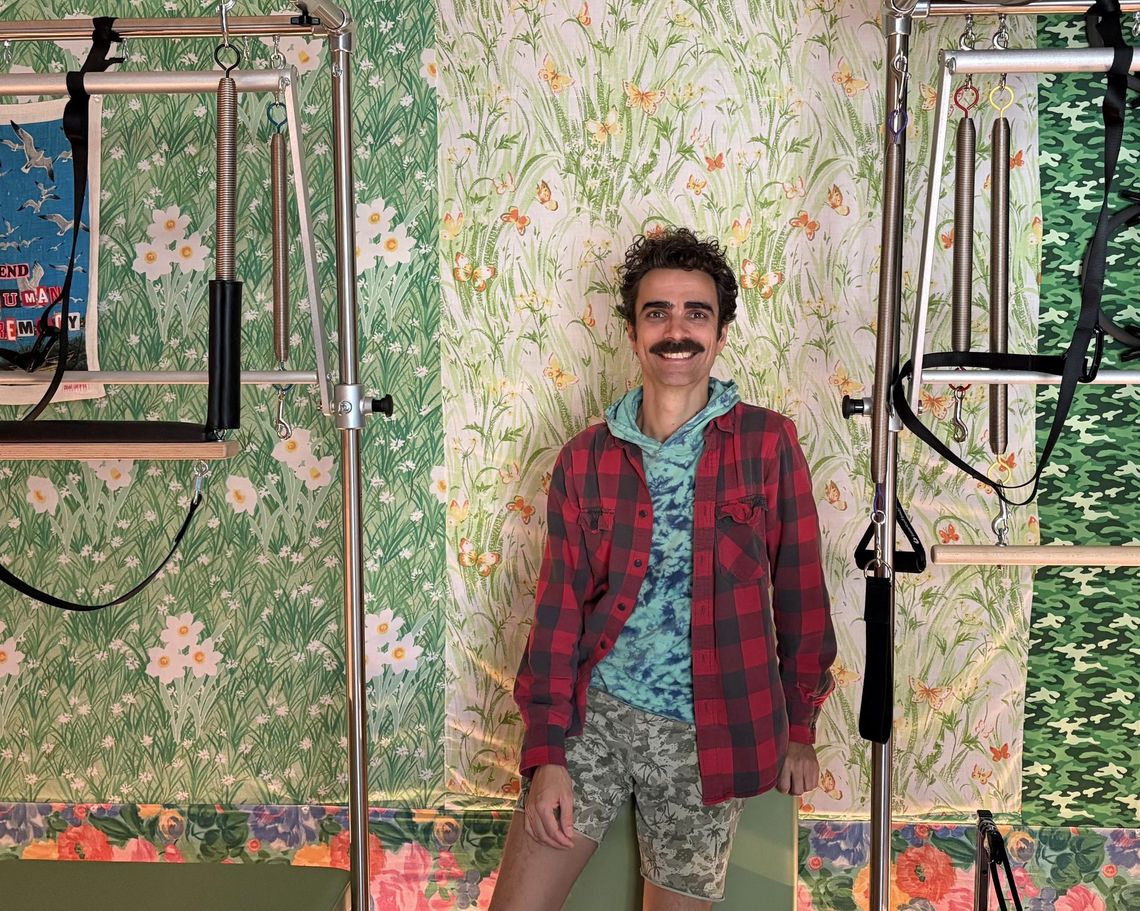 Photo by Teresa Kendrick Flanked by the Cadillac apparatus on the left and the Reformer on the right, Moser 