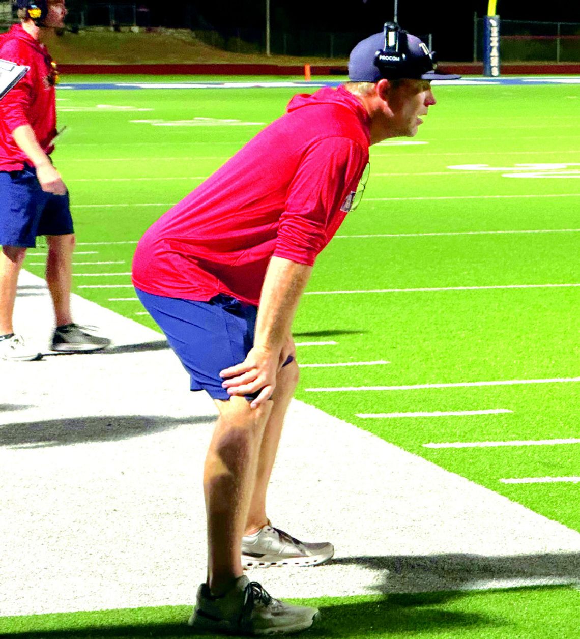 Texans battle tough against Davenport in first scrimmage of the football season