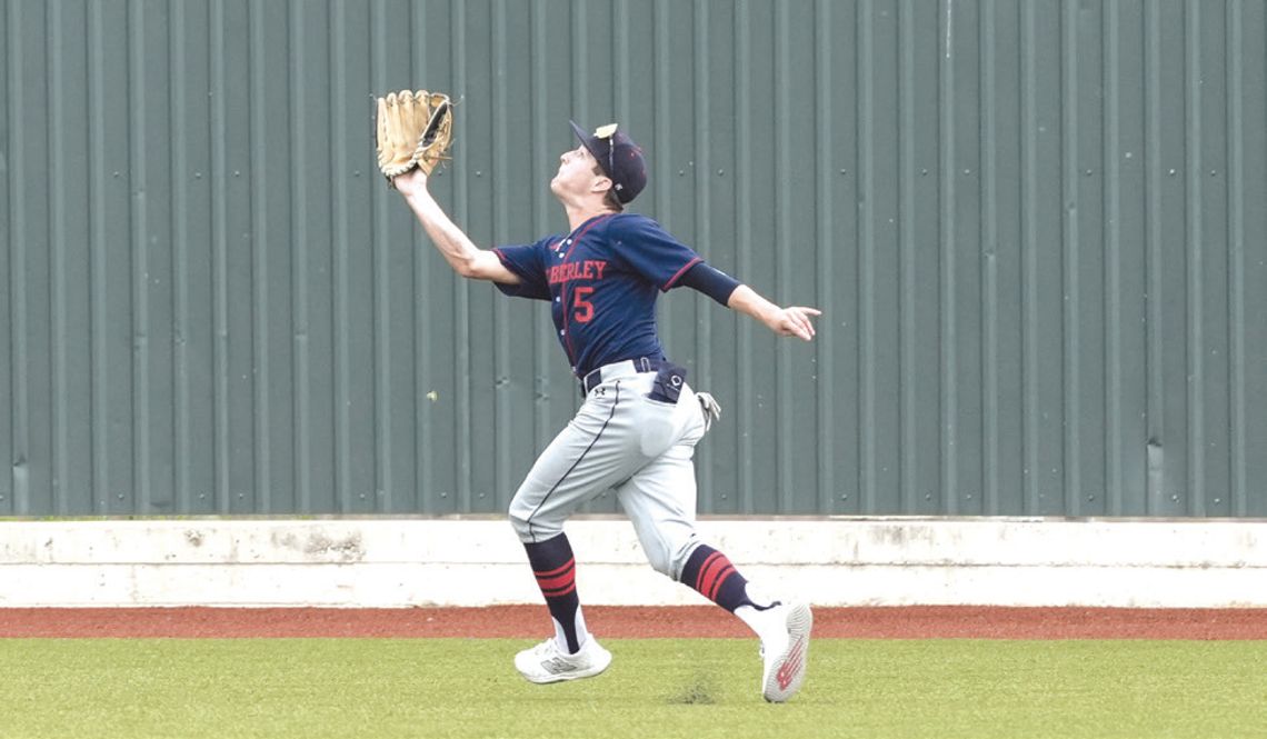 CHASE CARSON #5 MAKES THE OUTFIELD OUT.