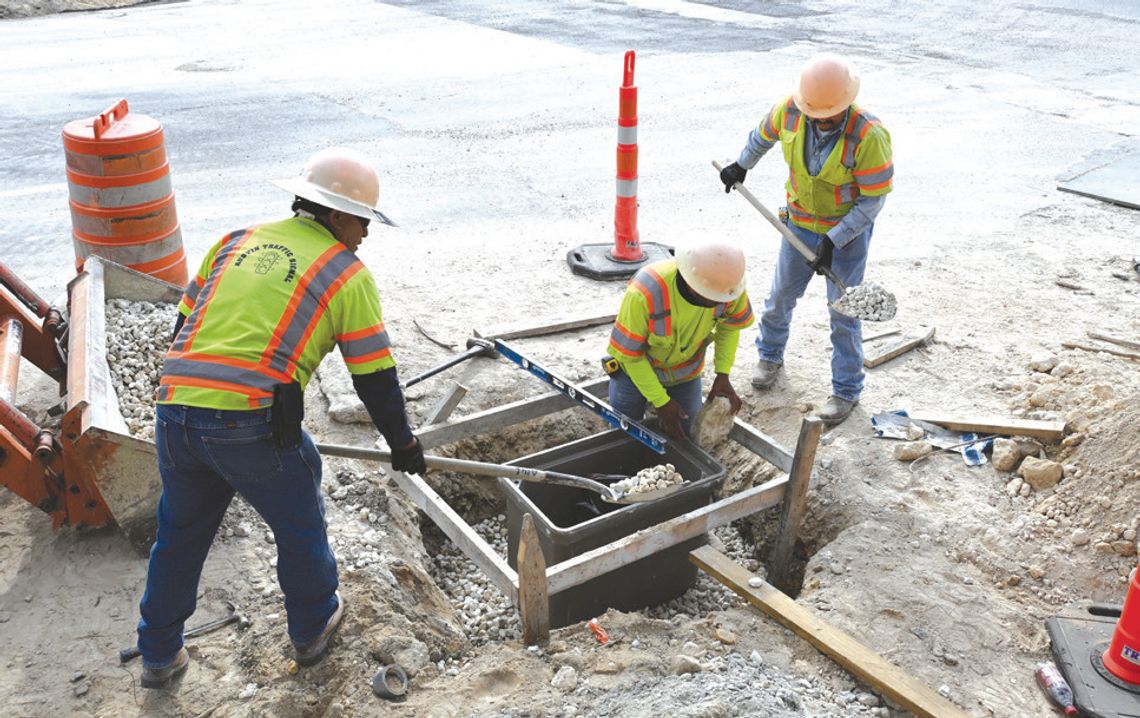 Work progresses at the intersection of FM3237 and RR12