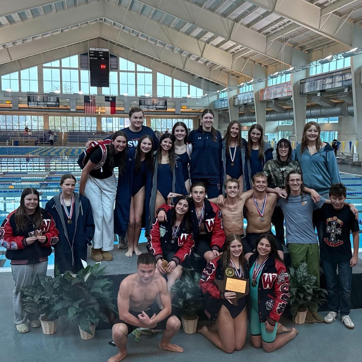 Photo by Mercedes Salinas Wimberley Texans show off their awards at the Distr...