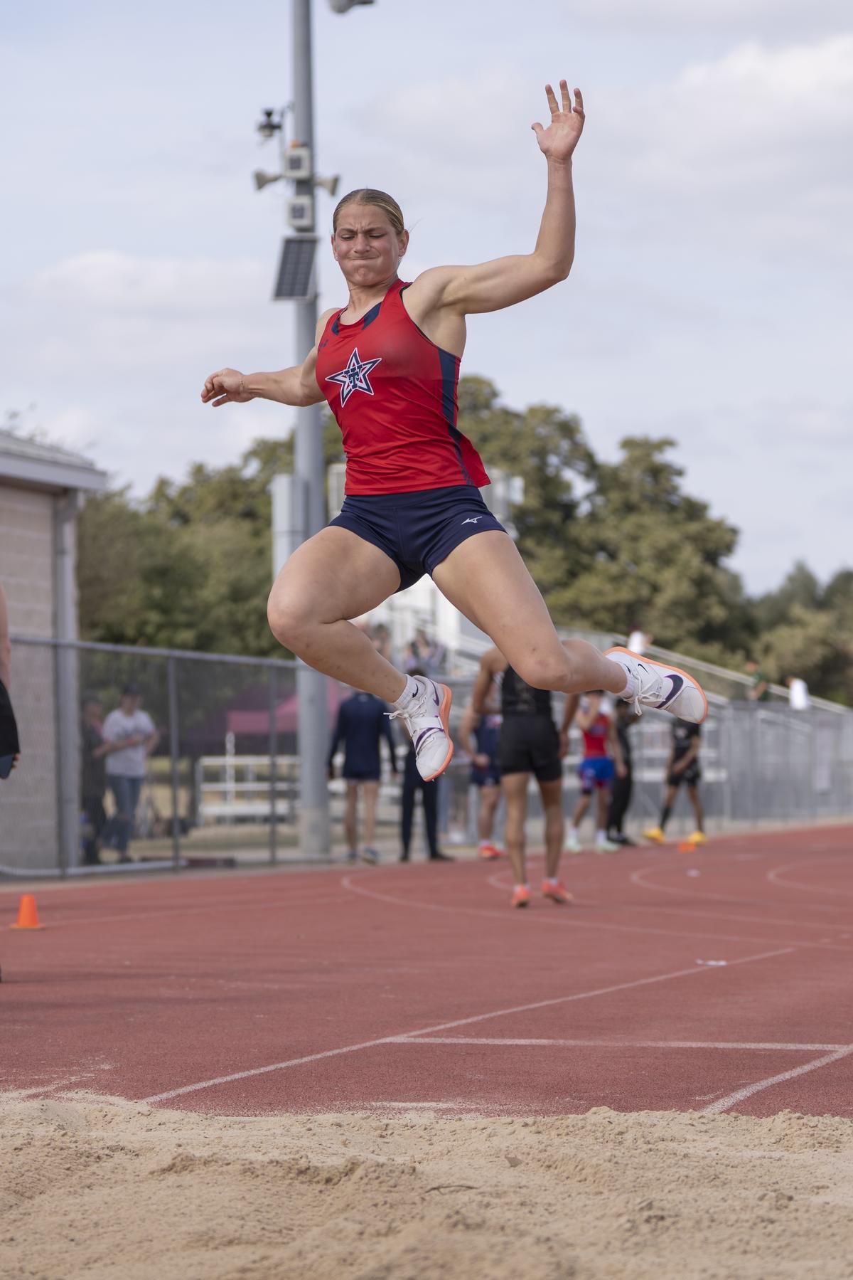 Photo by Julie Albini/albini.smugmug.com Ella Patek competes in the long jump.