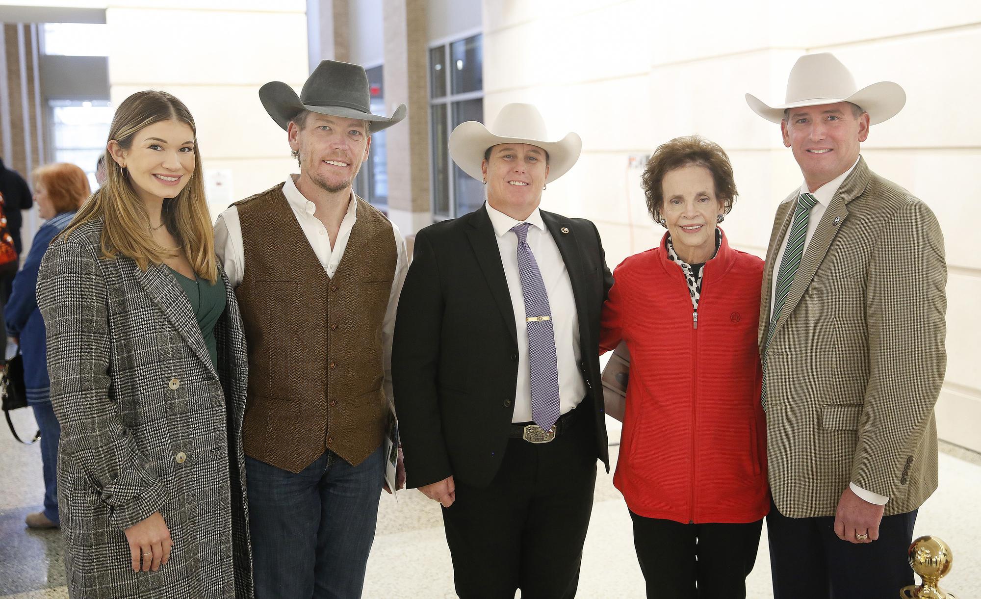 Daily Record photo by John Clark From Left: Hays County Commissioners Morgan...