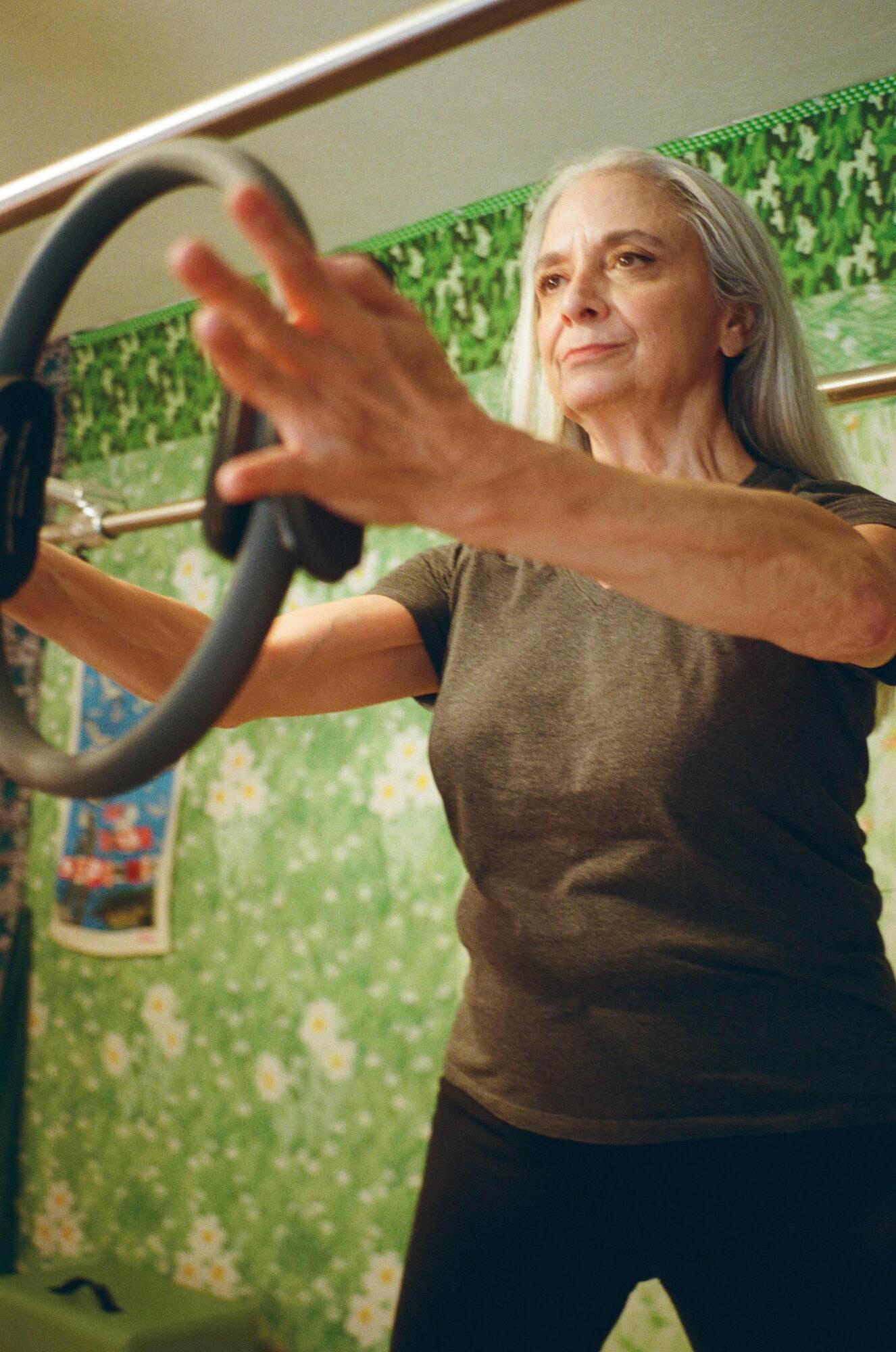 Submitted Photo This client uses the circle apparatus, one of several tools d...